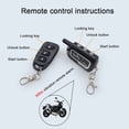 thumbnail image 3 of Riwcyla Motorcycle ,Theft System 2,Way Wireless Remote Engine Starter Stop LockUnlock Controller with Adjustable Sensitivity 125dB Horn 2 Remote Controller, 3 of 6