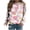 A4# Pink women's novelty sweatshirts, variant on Graphic Long Sleeve Shirts For Women Valentines Day Love Heart Print Sweatshirt Casual Crew-Neck Blouse Sweater Tops