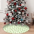 thumbnail image 5 of Picia Green Avocado Print Christmas Tree Skirt , Christmas Tree Skirt Ornaments for Merry Christmas Holiday Party Decorations Indoor Outdoor-36", 5 of 7