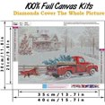 thumbnail image 2 of Kits de Pintura de diamantes navideños Escena de nieve CHAO 5D para adultos Camión rojo, 2 of 5