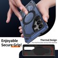 thumbnail image 2 of Dteck Magnetic Case for Samsung Galaxy S25 Ultra,Shockproof TPU+PC Ring Holder Case Compatible with Mag Safe Military Drop Protection Kickstand Back Cover,Blue, 2 of 7