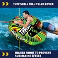 thumbnail image 2 of 15" Green and Black Water Sports Inflatable Trinity Towable Raft 1 Rider, 2 of 5
