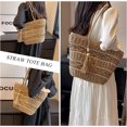 thumbnail image 2 of Kukuzhu Straw Beach Bag, Summer Woven Tote Bag with Tassels Shoulder Handbag Straw Purses and Handbags for Women, 2 of 7