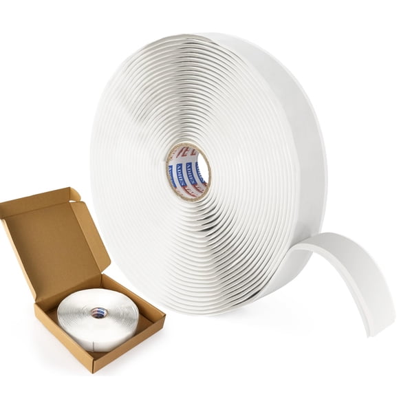 ADHES Ruban Scellant Butyle de Qualité Supérieure 1 Pouces x 30 Pieds x 1/8 Pouces Ruban Scellant en Caoutchouc Butyle Blanc pour VR, Véhicules, Marine et Réparation à Domicile – Idéal pour Phares, Fenêtres, Portes et