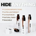 thumbnail image 3 of HIDE PREMIUM Liquid Foundation, Multi-Use Waterproof Foundation, Medium/Full Coverage Foundation, Shades for All Skin Types (See Shade Finder), Vanilla, 1 fl oz, 3 of 5