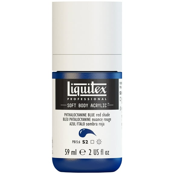 Liquitex Professional Soft Body Acrylic Color, 2 oz., Phthalocyanine Blue (Red Shade)