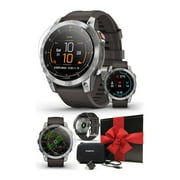 Garmin epix Gen 2 (Slate Steel) Multisport GPS Smartwatch | Gift Box Bundle with PlayBetter HD Screen Protectors, Wall Adapter, & Hard Case