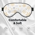 thumbnail image 3 of PAYOHTO Retro Snowflake Geometric Pattern Soft Sleep Mask Comfort Pure Silk Eye Cover for Travel Office Camping, 3 of 7
