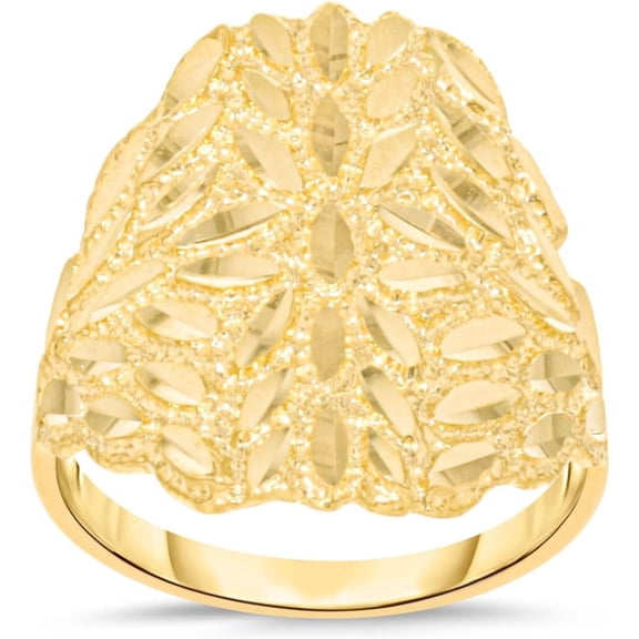 Floreo 10k Yellow Gold 20mm Floral Burst Ring