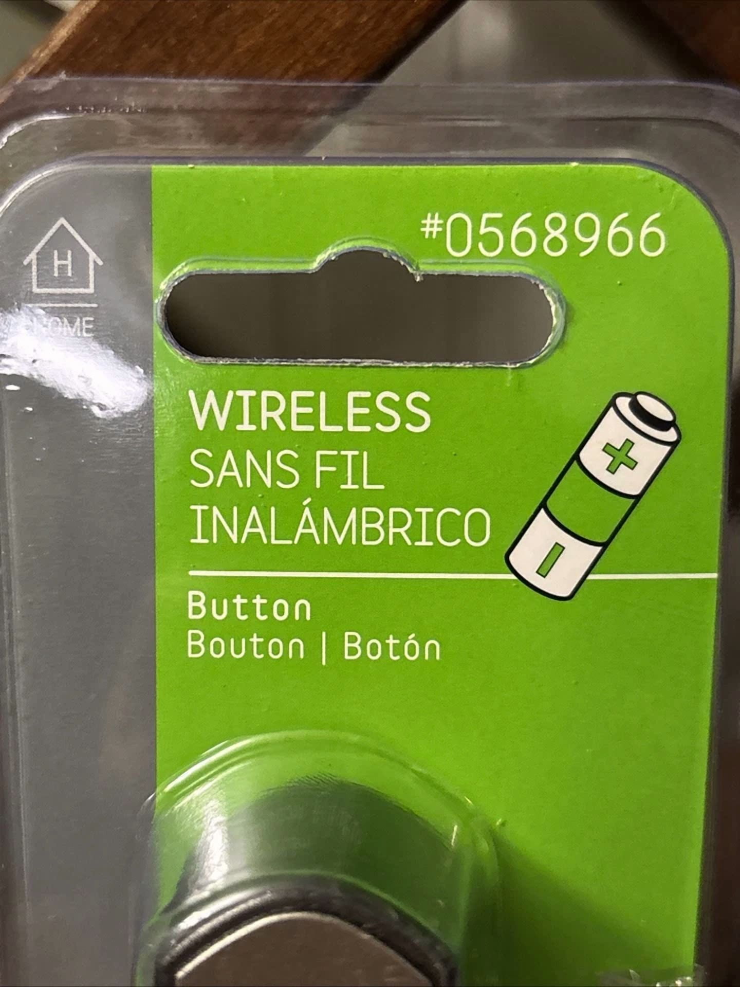 Wireless Button Doorbell New Selections Ss-7303-04 Nickel Black Finish Sealed