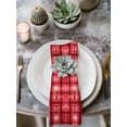 thumbnail image 2 of Red Plaid Cloth Napkins Set of 4 Reusable Dinner Napkins, Modern Art Checkered Farmhouse Cocktail Napkin Washable Table Napkins for Wedding/Holiday Party/Baby Shower 20"x20", 2 of 7