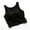 Black, variant on Women's Built-in Bra Crop Tank Top - Sleeveless Crew Neck Padded Athletic Yoga Workout Casual Top