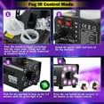thumbnail image 4 of Fog Machine with 13 Colorful LED Lights and RGB Light Effect, 500 W and 2000CFM Fog with 2 Wired and Wireless Remote Controls, Perfect for Christmas Party Wedding, Halloween,  and Stage Effect, 4 of 11