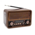 thumbnail image 1 of Radio Portátil FM AM SW Radios Vintage Multibanda Altavoz Inalámbrico Bluetooth Compatible con para Reproducción de MP3 USB/TF, 1 of 5