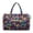 Colorful Floral Pattern, variant on Large Floral Patchwork Quilted Duffle Bag for Women, Lightweight Weekender Overnight Travel Carry On Bag for Gym, Dance & Weekend Trips