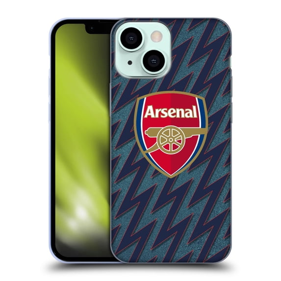 Head Case Designs Officially Licensed Arsenal FC 2021/22 Crest Kit Third Soft Gel Case Compatible with Apple iPhone 13 Mini