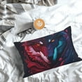 thumbnail image 5 of Honeii Cool Wolf Head Print Pillow Cases,Plush Throw Pillow Covers,Decorative Pillowcase for Sofa, Couch, Living Room-14"x20", 5 of 6