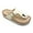 NUDE, variant on COM STAR Women's Summer Flat Sandals with Braided Strap Gold Buckle Open-Toe Slip-On Beach Shoes with Soft Lining