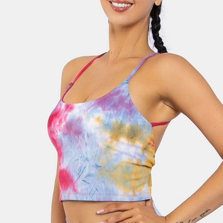 

Women s Sports Bra Padded Cross Back Backless Sports Bra Crop Top For Yoga Fitness