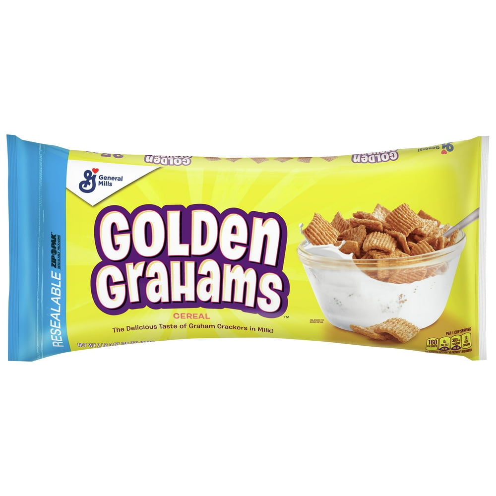 General Mills, Golden Grahams Breakfast Cereal, with Whole Grain, 35 oz Bag
