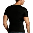 thumbnail image 4 of Insta Slim - Made in USA - Firm Compression Crew-Neck Shapewear for Men. Tummy Control Slimming Body Shaper Undershirt for Gynecomastia, Beer Belly & Back Support (Midnight Navy, 3X), 4 of 16