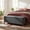 Charcoal, variant on Vknow Furniture Chenille Storage Bench with Solid Wood Legs and Removable Lid for Bedroom Entryway and Living Room,Charcoal