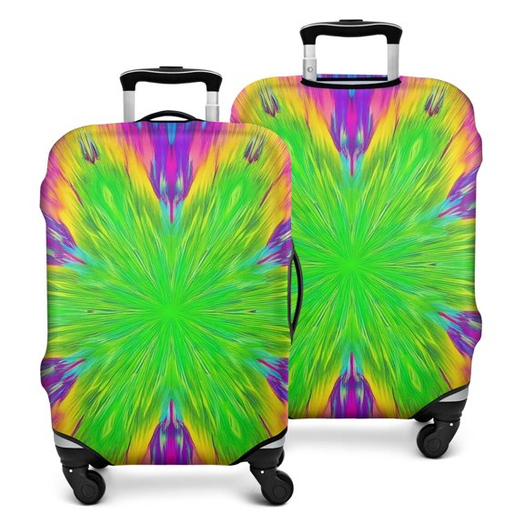 Colorful Tie Dye Star Flower Pattern Luggage Cover Fashion Suitcase Cover Baggage Covers Fit 25-28 Inch Luggage (Go Travel)