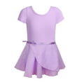 thumbnail image 2 of ZACPNCV Girls Ballet Leotards Skirt Toddler Hollow Back Dance Dress Combo Purple 2-3 Years, 2 of 8