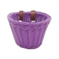 thumbnail image 4 of Cesta de mimbre para Cesta de bicicleta Cesta de manillar Portador de tejido duradero Bolsa de Cesta de ciclismo Mimbre delantero de , Violeta, 4 of 8