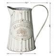 thumbnail image 7 of Fauevav Galvanized Pitcher Antique Watering Can Retro Jug Metal Vase Rustic Vintage Primitive Pitcher Farmhouse Country Plant for Home Office Decor, 8.0”, 7 of 7