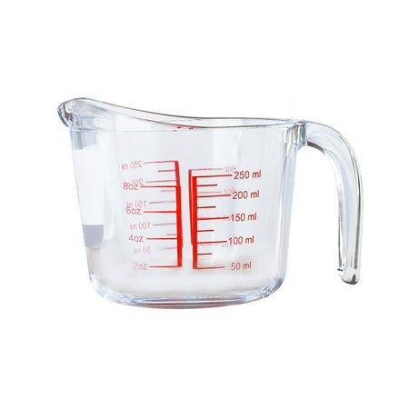 

Tempered Glass Measuring Cup With Handle Grip For Liquid Ml And Oz Measurements