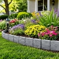thumbnail image 4 of Imitation Stone Garden Fence, Faux Stone Interlocking No-Dig Garden Edging Border for Flower Beds, Lawn, Yard & Pathway Decor, 4 of 8