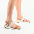 thumbnail image 4 of Journee Collection Womens Riya Formed Footbed Sling Back Sandal, 4 of 6