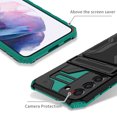 thumbnail image 3 of Allytech Galaxy A05S Rugged Case with Cards Holder, Heavy Duty Shockproof Hybrid PC TPU Back Cover Anti-Scratch Bumper Lightweight Protective Phone Case for Samsung Galaxy A05S - Darkgreen, 3 of 9