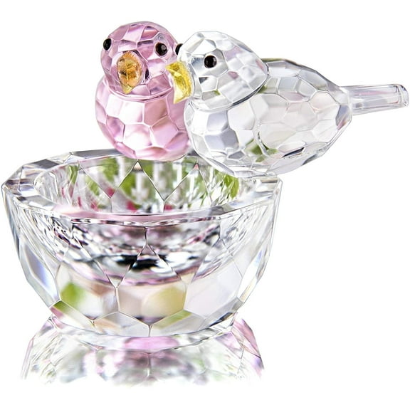 WYZCTTD Crystal Bird Figurine Collectible Art Glass Animal Figurines Table Home Decor