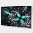 thumbnail image 2 of Glittering Dark Green Fractal Flower - Floral Canvas Art Print, 2 of 3
