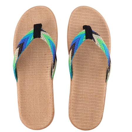 

1 Pair Household Flip-flops Slipper Sandals Flat Bottom Slippers Couple Flip-flops Leisure Beach Shoes Supplies (Blue-green Size 44-45 29.5CM 11.5US 10.5UK 45.5EU 11.5935Inch)