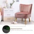 thumbnail image 5 of Costway Armless Accent Chair Modern Velvet Leisure Chair Single Upholstered, 5 of 11