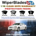 thumbnail image 2 of 2008 Chevrolet Malibu LTZ Beam Wiper Blades Wipers w/1yr Warranty (Set of 2), 2 of 5