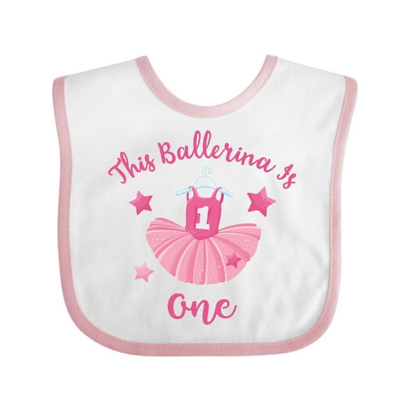 Inktastic Ballerina 1st Birthday Girls Baby Bib