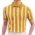 thumbnail image 1 of Gibobby Polo Casual para Hombre Polo de Manga Corta de Ajuste clásico de algodón Suave y Liso(Amarillo,XG), 1 of 5