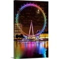 thumbnail image 1 of Great BIG Canvas | Dosfotos Collection Premium Thick-Wrap Canvas entitled Big Wheel Aka London Eye Lit Up With The Rainbow Colours During, 1 of 4