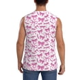 thumbnail image 4 of Balery Pink bows Camisetas sin mangas para hombre, absorbe la humedad y protege contra el mal olor.-XX-Large, 4 of 7