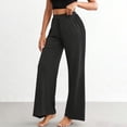 thumbnail image 2 of Bovxnpu Womens Pajama Pants Sleep Lounge Pants High Waist Wide Leg Casual Pants Comfortable Loose Sleepwear, 2 of 8