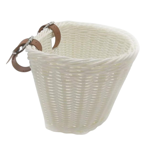 Cesta para bicicleta infantil, resistente al agua y desmontable. Blanco
