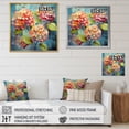 thumbnail image 4 of Designart "Coral Hydrangea curious " Floral Floater Framed Wall Decor, 4 of 7