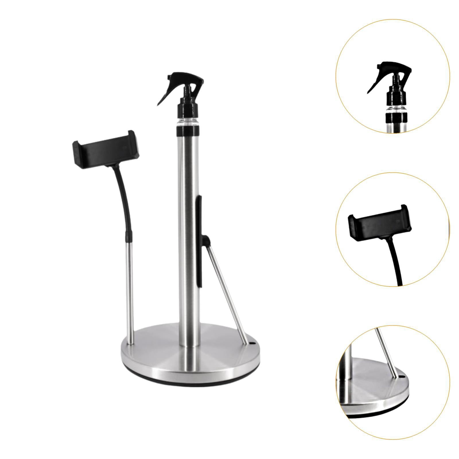 Fiocias 3 in 1 Paper Towel Holder Rustproof with Weighted Base Kitchen Towel Stand Paper Silver