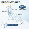 thumbnail image 2 of Uxcell 8 Pcs Adjustable Right Angle Brackets, Slotted L-Shape Corner Bracket 2.6"x1.2"x0.7", 90 Degree Steel l Bracket Support for Shelves, Wood Furniture Construction, Silver, 2 of 6