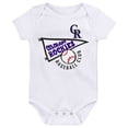 thumbnail image 3 of Infant Purple/White/Heather Gray Colorado Rockies Biggest Little Fan 3-Pack Bodysuit Set, 3 of 4
