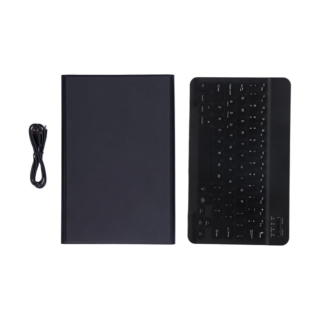 Teclado inalámbrico desmontable y duradero con funda para Lenovo M10 FHD PLUS de 10,3 pulgadas X606F (negro)